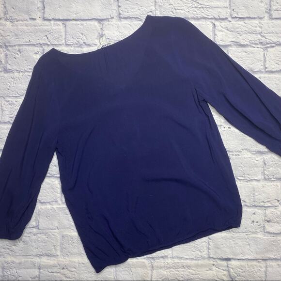 Old Navy Button Down Top/Blouse in Navy Blue - Picture 6 of 7